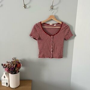 Levi's Red and White Striped Top